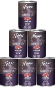 Nekko Monoprotein Adult Karma z jagnięciną dla psa 12x400g PAKIET