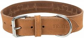 Trixie Obroża skórzana dla psa Rustic Heartbeat  rozm. L 40mm/47-55cm kolor brązowy nr 19016