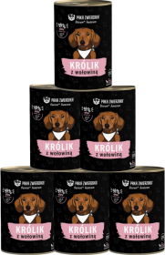Paka Zwierzaka Seventh Heaven Rabbit&Beef Karma z królikiem i wołowiną dla psa 6x400g PAKIET