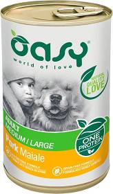 Oasy One Protein Adult Medium/Large Pork Karma z wieprzowiną dla psa 400g
