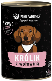 Paka Zwierzaka Seventh Heaven Rabbit&Beef Karma z królikiem i wołowiną dla psa 400g