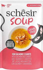 Schesir Soup Adult Salmon&Pumpkin in Broth Karma z łososiem i marchewką dla kota 40g