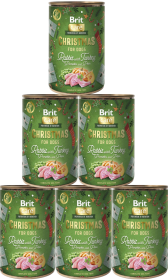 Brit Christmas Rabbit&Turkey Karma z królikiem i indykiem dla psa 6x400g PAKIET