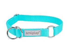 Amiplay Samba Obroża półzaciskowa dla psa XL (40-60cm) kolor turkusowy