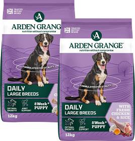 Arden Grange Junior Large Chicken Karma z kurczakiem dla szczeniaka 2x12kg TANI ZESTAW