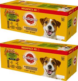 Pedigree MIXED SELECTION with Vegetables GRAVY Karma w sosie dla psa 2x(40x100g) PAKIET