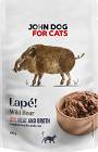 John Dog for Cats Lapé Wild Boar in Broth Karma z dziczyzną dla kota 100g