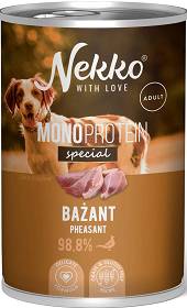 Nekko Monoprotein Special Adult Karma z bażantem dla psa 400g