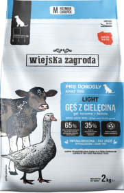Wiejska Zagroda Light Adult Medium Karma z gęsią i cielęciną dla psa 2kg