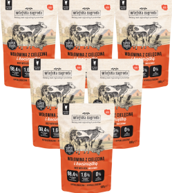 Wiejska Zagroda Mokra Karma Hipoalergiczna z wołowiną i cielęciną dla kota 12x100g SASZETKA PAKIET