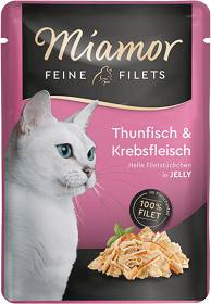 Miamor Feine Filets Karma z tuńczykiem i rakami dla kota saszetka 100g