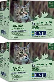Bozita Meat&Fish Menu Mix smaków w galaretce Karma dla kota 12x85g PAKIET + 12x85g GRATIS