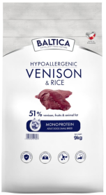 Baltica Hypoallergenic Adult Small Venison Karma z dziczyzną dla psa 9kg