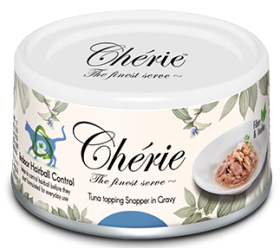 Cherie Hairball Control Adult Tuna topping Snapper in Gravy Karma dla kota 80g