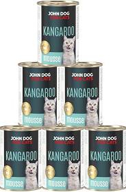 John Dog for Cats Adult Kangaroo Mousse Karma z kangurem dla kota 6x400g PAKIET
