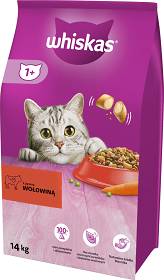 Whiskas Adult Karma z wołowiną dla kota 14kg