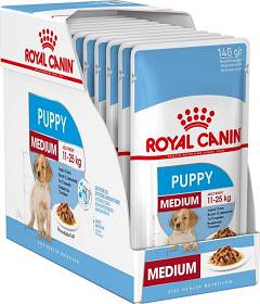 Royal Canin Medium Puppy Karma dla szczeniaka saszetka 10x140g PAKIET [Data ważności: 28.09.2024]