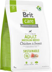 Brit Care Sustainable Adult Medium Breed Chicken&Insect Karma z kurczakiem i insektami dla psa 3kg