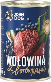 John Dog Berry Line Karma z wołowiną i borówkami dla psa 400g