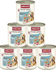 Animonda GranCarno Adult Karma z łososiem i szpinakiem dla psa 6x800g PAKIET