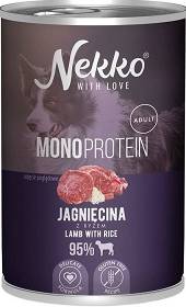 Nekko Monoprotein Adult Karma z jagnięciną dla psa 400g