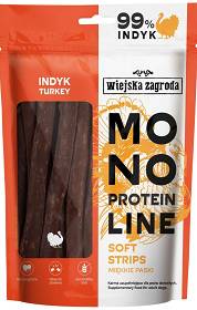 Wiejska Zagroda Monoprotein Soft Stripes Przysmaki z indykiem dla psa 100g