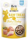 Brit Care Przysmak Raw Treat Hair&Skin Fish&Turkey dla kota op. 40g [Data ważności: 29.03.2025]