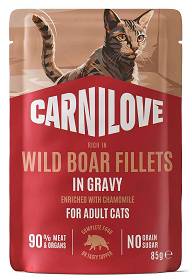 Carnilove CAT Wild Boar Fillets in Gravy Karma z dzikiem dla kota 85g