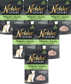 Nekko Supreme Adult Karma z makrelą i doradą dla kota 12x70g (galaretka) PAKIET
