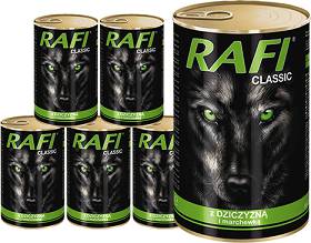 Rafi Classic Dog Karma z dziczyzną i marchewką dla psa 6x1240g PAKIET
