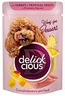 Delickcious Turkey&Tropicial Fruits in Creamy Sauce Karma z indykiem dla psa 80g