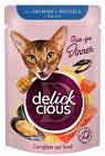 Delickcious Salmon&Mussels in Sauce Karma z łososiem i małżami dla kota 80g