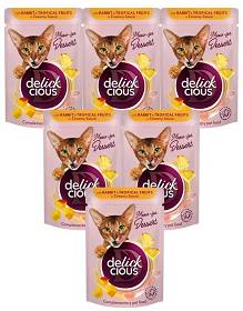 Delickcious Rabbit&Fruits in Creamy Sauce Karma z królikiem i owocami 12x80g PAKIET
