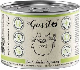 Gussto Fresh Chicken & Prawns Karma z kurczakiem dla kota 200g
