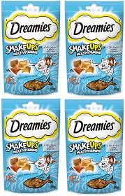 Dreamies Shake Ups Multivitamins Przysmak Uczta z owocami morza dla kota 4x55g PAKIET