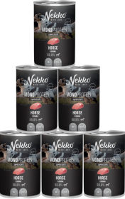 Nekko Monoprotein Special Adult Horse Karma z koniną dla psa 6x400g PAKIET