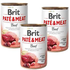 Brit Pate&Meat Beef Karma z wołowiną dla psa 6x800g PAKIET