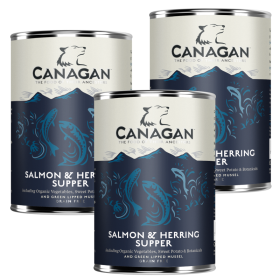 Canagan Salmon&Herring Supper Karma z łososiem i śledziem dla psa 6x400g PAKIET