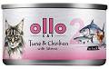 Ollo nr 2 Tuna&Chicken with Salmon Karma z tuńczykiem, kurczakiem i łososiem w sosie dla kota 70g