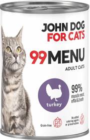 John Dog for Cats 99 MENU Adult Turkey Karma z indykiem dla kota 400g