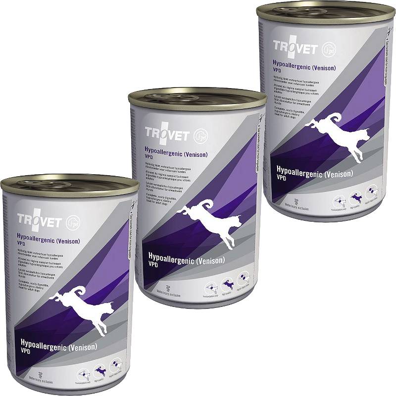 Nourriture Trovet Hypoallergenic VPD Venison Veau 3 Kg Adulte 2,3 Kg main image 1
