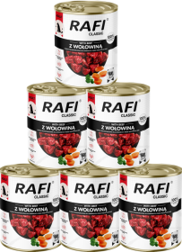 Rafi Classic Karma z wołowiną dla psa 12x800g PAKIET