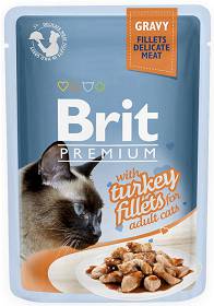 Brit Premium with Turkey Fillets for Adult Cats Karma z indykiem w sosie dla kota 85g