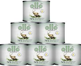 Ollo Plus Venison & Wild Boar with Collagen Dog Puppy Karma z jeleniem, dzikiem i kolagenem dla szczeniaka 12x200g PAKIET