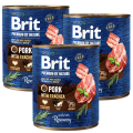 Brit Premium by Nature Pork with Trachea Karma z wieprzowiną dla psa 6x800g PAKIET