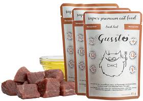 Gussto Fresh Beef Karma z wołowiną dla kota 8x85g PAKIET
