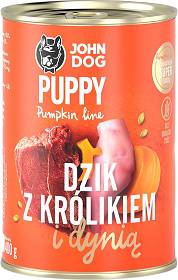 John Dog Pumpkin Line Puppy Karma z dzikiem i królikiem z dynią dla szczeniaka 400g