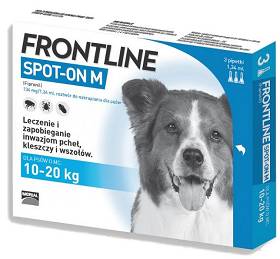 FRONTLINE Spot On dla Psa 10-20kg Krople na kleszcze rozm. M 3szt.