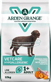 Arden Grange VetCare Hypoallergenic Adult Chicken with Sweet Potato Sucha Karma z kurczakiem i batatami dla psa 12kg