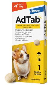 Elanco AdTab dla Psa o wadze 5.5-11kg Tabletka na pchły i kleszcze 1szt.
